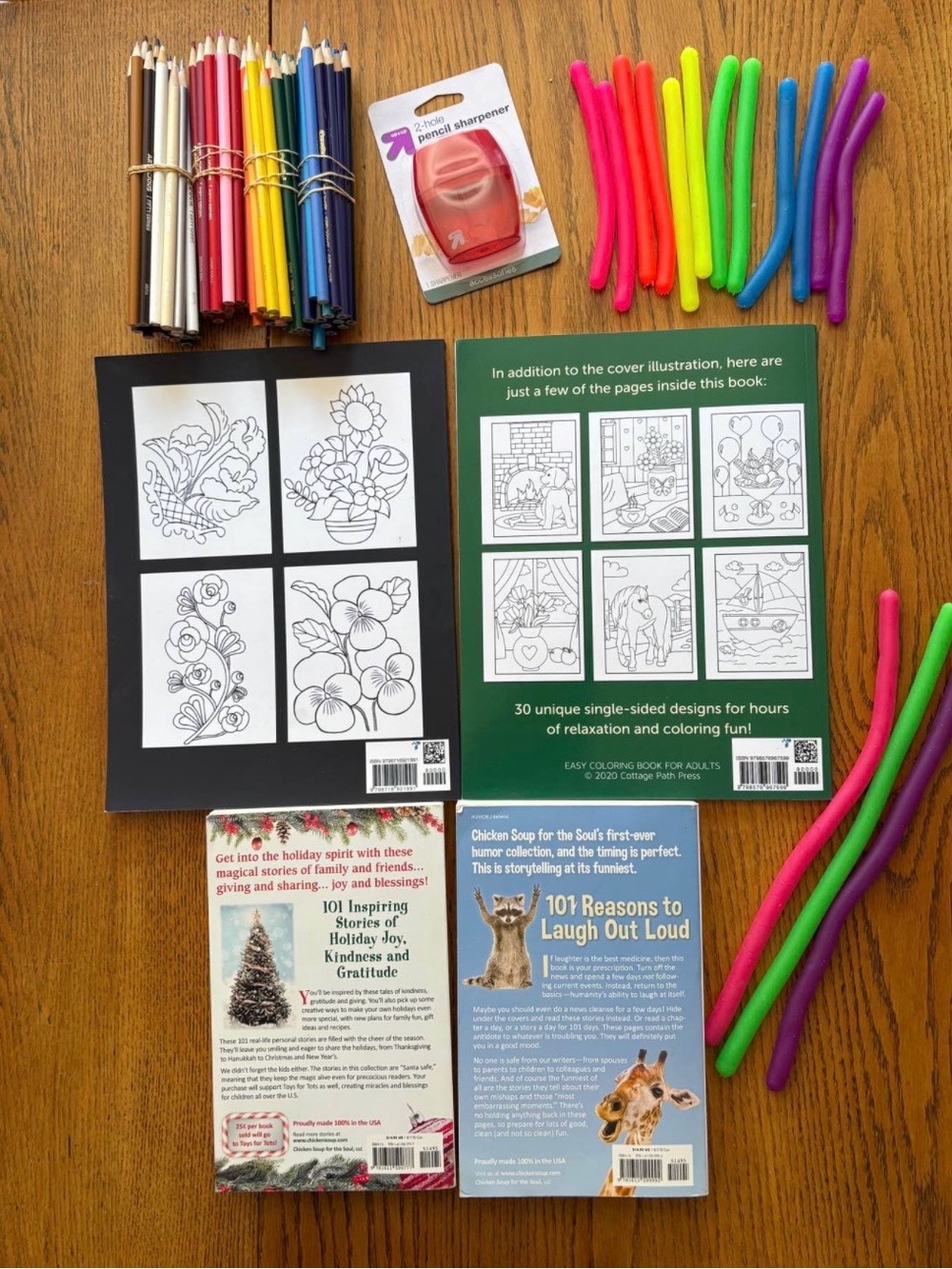 Large Print Coloring Books, Colored Pencils, Short Stories, Sensory Noodles - Picture 2 of 10
